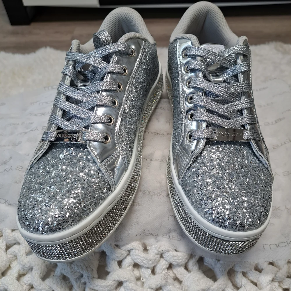 Silver Glitter Sneakers - Picture 4 of 4